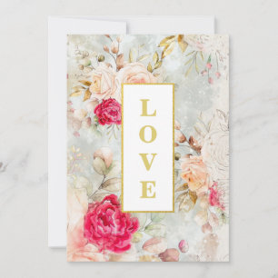 *~ Romantic Vintage QR AR26 RSVP Floral Wedding  Invitation