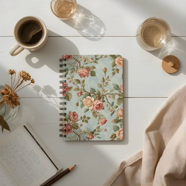 Romantic Vintage Rose Garden Notebook (Creator Uploaded)