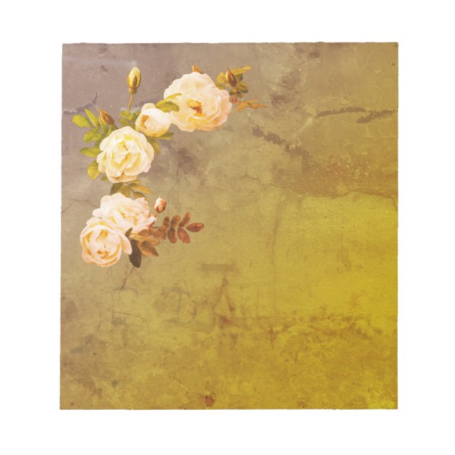 Romantic Vintage Roses  Notepad (Front)