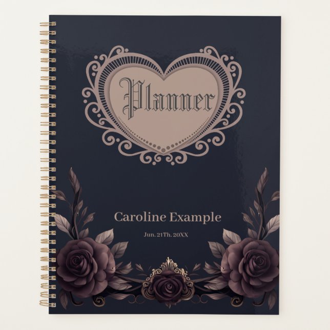 Romantic vintage roses.  planner (Front)