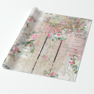 Romantic Vintage Roses Wall Paper