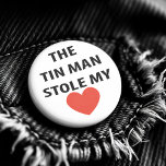 Romantic Vintage Tin Man Wizard of Oz Heart 7.5 Cm Round Badge<br><div class="desc">Romantic Vintage Tin Man Wizard of Oz Heart Button - Since we all set off to see the wizard all those years ago, this much loved story lives in all our hearts and minds. To commemorate this beautiful tale we have a button design inspired by the classic book and movie...</div>