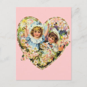 Romantic Vintage Valentines Holiday Postcard