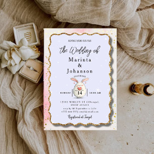 romantic vintage wedding invitation