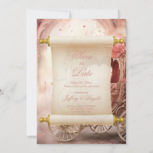 Romantic vintage whimsical Save The Date wedding