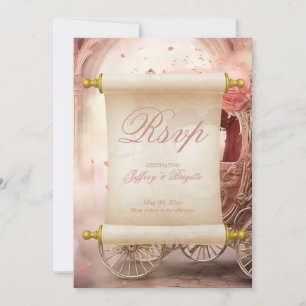 Romantic vintage whimsical wedding rsvp save the date