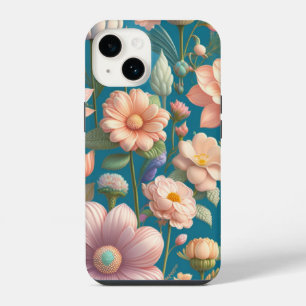 Romantic Vintage Wild Roses Floral Pattern iPhone 14 Case