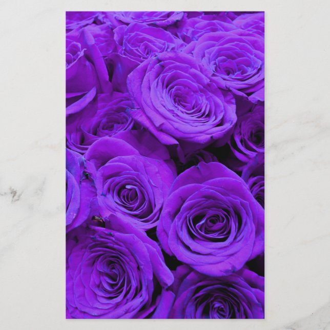 romantic violet purple roses, pretty rose bouquet (Front)