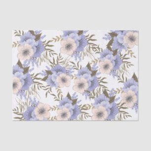 Romantic Violet & Sage Botanical Floral Tissue Paper