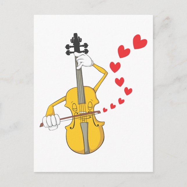 Romantic Violin Serenading Postcard (Front)