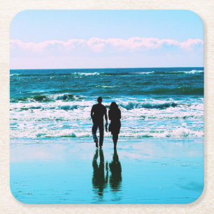 Romantic Walk on the Beach - Coaster