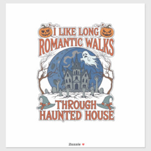 Romantic Walks Through Haunted House Ghost Pumpkin