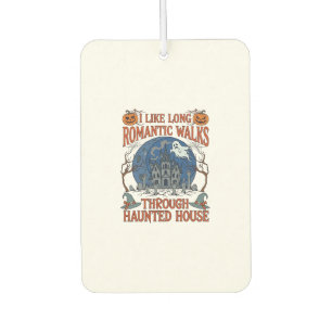 Romantic Walks Through Haunted House Ghost Pumpkin Car Air Freshener