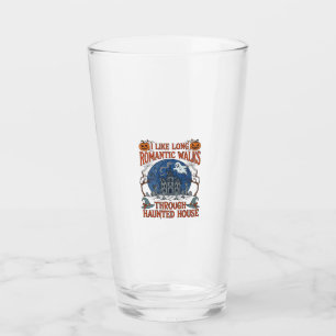 Romantic Walks Through Haunted House Ghost Pumpkin Glass