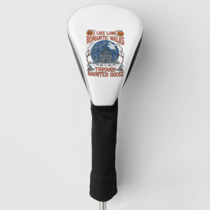 Romantic Walks Through Haunted House Ghost Pumpkin Golf Head Cover