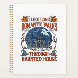 Romantic Walks Through Haunted House Ghost Pumpkin Planner