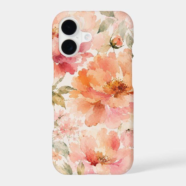 Romantic Warm Summer Watercolor Blossoms (Back)