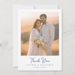 Romantic Warm Sunset Floral Bouquet Thank You Card