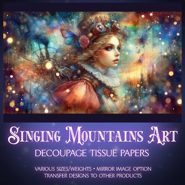 Romantic Watercolor Alice In Wonderland Tissue Paper (Creator Uploaded)