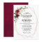 Romantic Watercolor Burgundy Floral Geometric