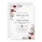Romantic Watercolor Burgundy Red Blush Rose Floral