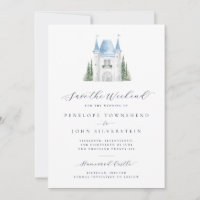 Romantic Watercolor Castle Weekend Wedding 