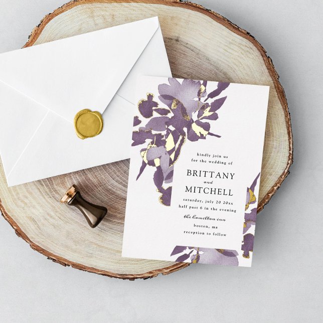 Romantic Watercolor Floral Amethyst Gold (Creator Uploaded)