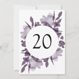 Romantic Watercolor Floral Amethyst Wedding Table