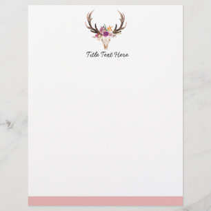 Romantic Watercolor floral, letterhead