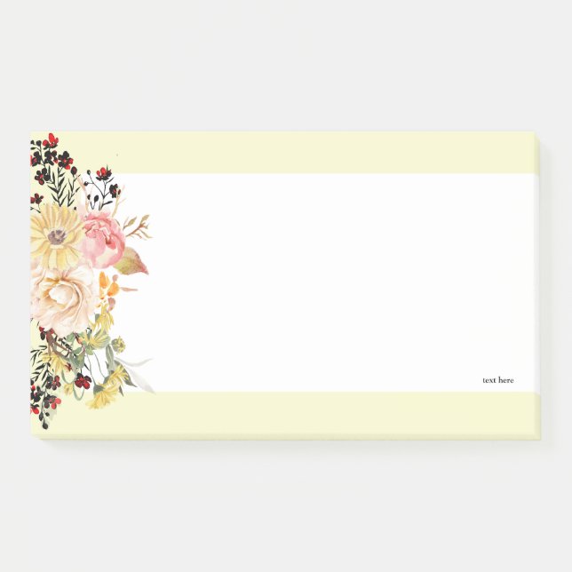 Romantic , Watercolor ,Flower spring floral Post-it Notes (Front)