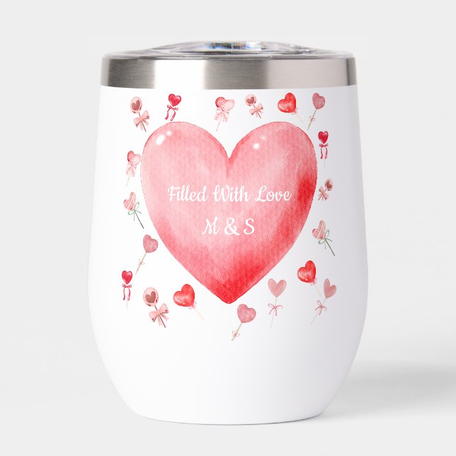 Romantic Watercolor Heart Valentine (Front)