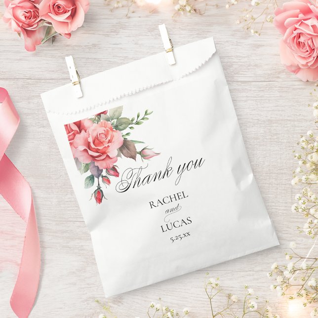 Romantic Watercolor Pink Roses Favour Bag (Creator Uploaded)