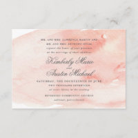 Romantic Watercolor Wedding Invitation