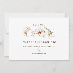 Romantic Watercolor Wildflower Garden Photo Save The Date