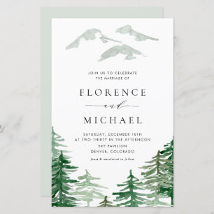 Romantic Watercolor Woodland Wedding