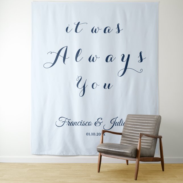 Romantic Waterfront Wedding Tapestry (In Situ)