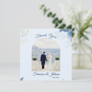 Romantic Waterfront Wedding Thank You Card