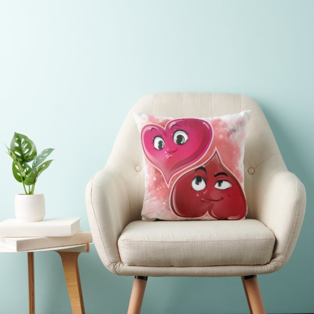 Romantic We fit Perfectly Together Heart Valentine Cushion (Chair)