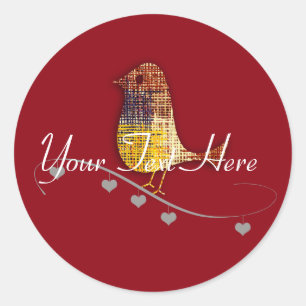 Romantic Wedding Baby Shower Valentine Gift Classic Round Sticker