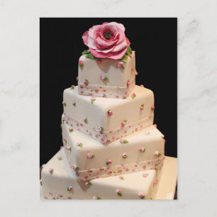 Romantic Wedding Cake Postcard