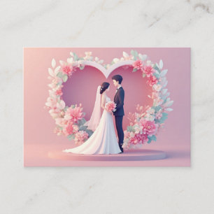 Romantic Wedding Couple Silhouette Enclosure Card