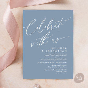 Romantic Wedding Dinner Party, Celebrate with us Invitation