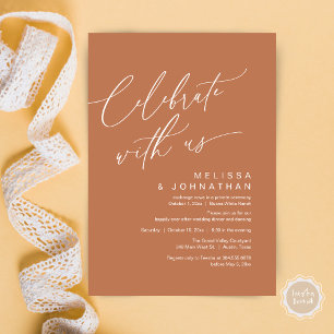 Romantic Wedding Dinner Party, Celebrate with us Invitation