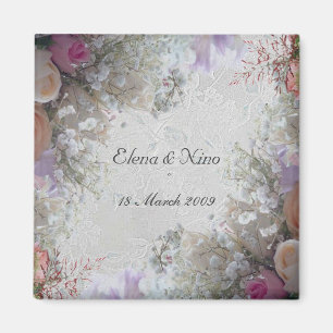Romantic Wedding Favour Magnet