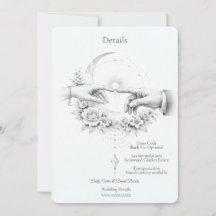 Romantic Wedding Hands Minimalist Design Details