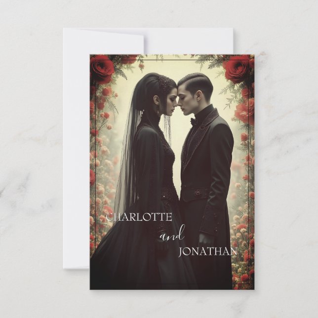 Romantic Wedding in Black Elegance (Front)