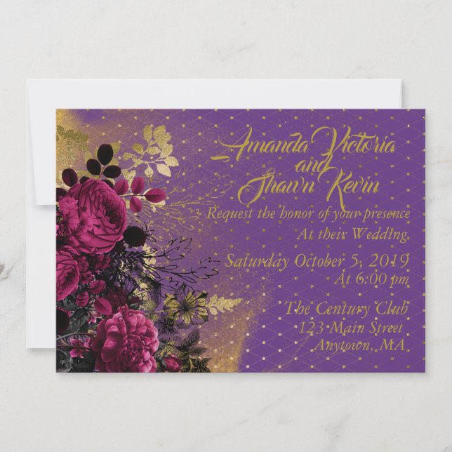 Romantic Wedding Invitation (Front)