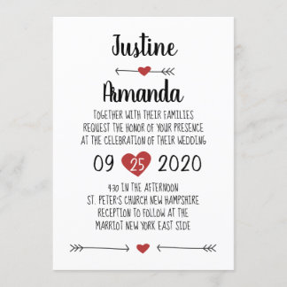 ROMANTIC WEDDING INVITATION CARD