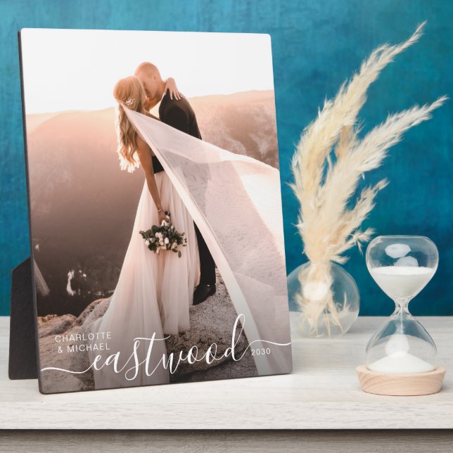 Romantic Wedding Photo Keepsake Plaque (Side)