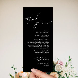 Romantic Wedding Place Setting Thank You Card